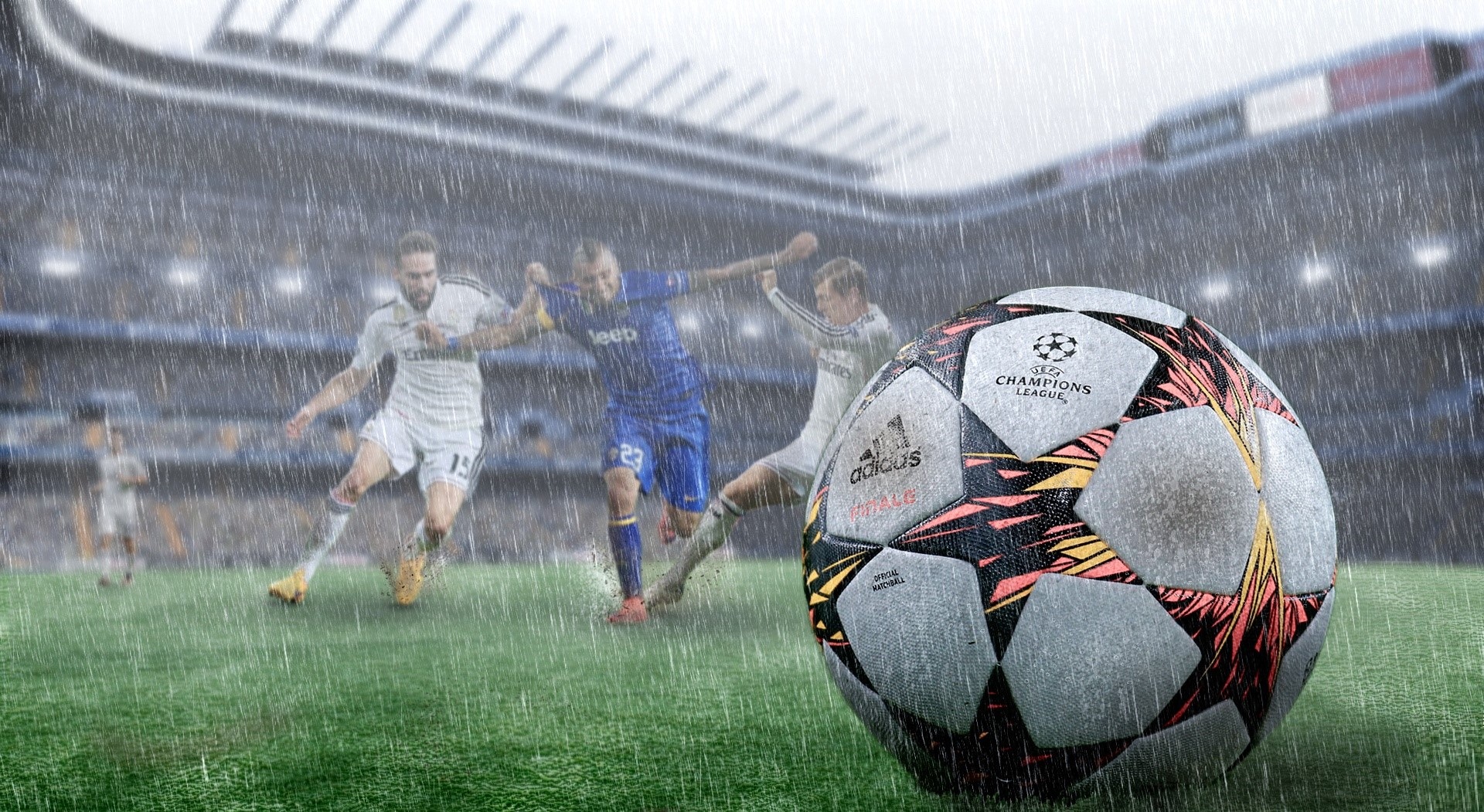 Football matches in rain