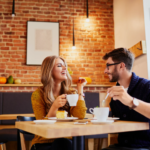 Couple sitting in dining room